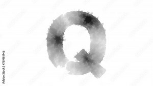 Animated ink blot forms letter "Q" (This animation can be easily combined using the "Multiply" blend mode)