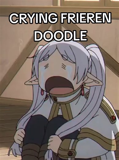 Crying Frieren and Bocchi Crossover Doodle