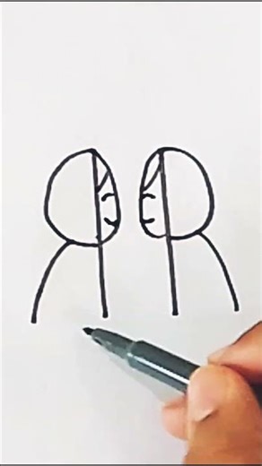 Two Best Friend. 💙💜#drawing #bestfriend #artclass #easydrawing #stepbystep #drawing4kids #art