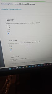 Question 8How many significant figures are in the number 34.00... | Filo