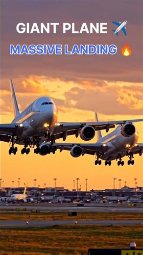 😱Unbelievable Giant Plane Landing! Airbus A380 & Boeing 747 Side View #shorts#youtubeshorts#aviation