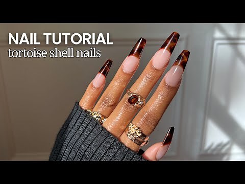 Easy Tortoise Shell Nail Tutorial with Korean Gel Polish