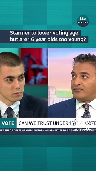 Are 16 year olds too young to vote? #politics @itvnews