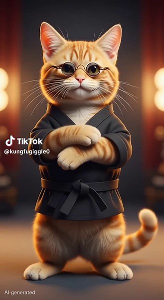 KungFuMaster vs Snake 🐍 #cat #fyp #kungfu #master #snake