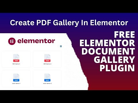 Free Elementor Document Gallery Plugin | How to Create PDF Gallery In Elementor