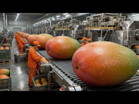 Inside a Modern Mango Juice Factory: An incredible automated production process