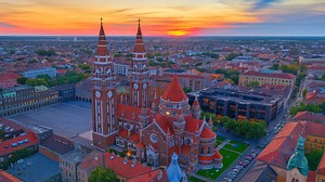 Hungary – Aerial View of Szeged City