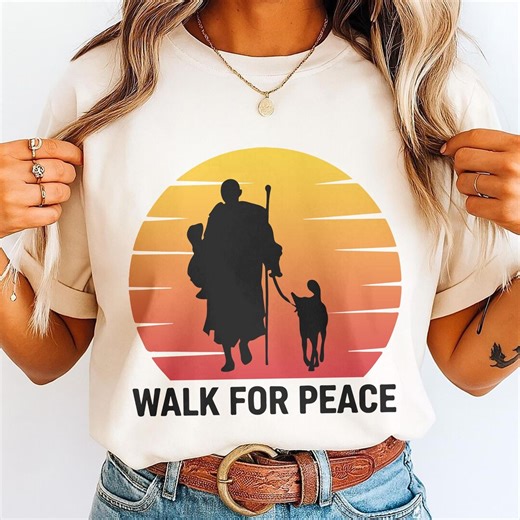 Walk for Peace T-shirt | Inspirational Peace Walk Design | Mindfulness Gift, Gift for Peace | Peaceful Message Apparel Aloka Dog Sweatshirt - Etsy