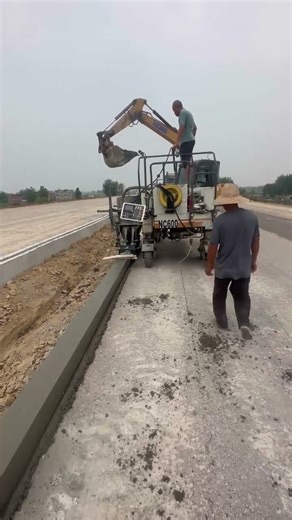 Fully Automatic Curb Slipform Forming Machine Road Concrete Curb Slipform Machine #curbmachine