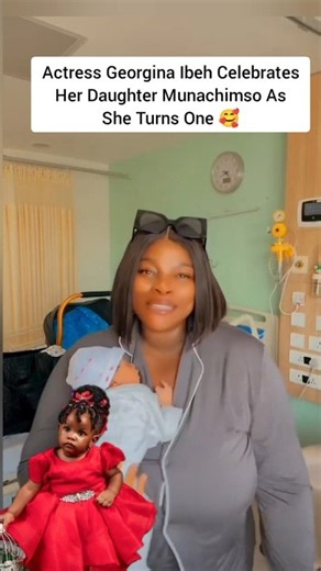Actress Georgina Ibeh Celebrates Her Daughter's Birthday Munachimso As She Turns One 😍