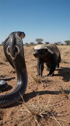 Honey Badger Attacks Venomous Cobra! (Intense Wildlife Fight) 🌍#HoneyBadger #Cobra #AnimalFight