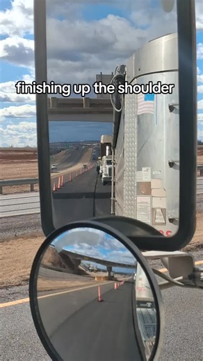 this highway section done for a bit. it's gonna be a multi stage process. it's a big reconfigure of on & off ramps that's been needed for a long time! #ladytrucker #bluecollarwomen #asphaltlife #asphaltpaving #roadconstruction