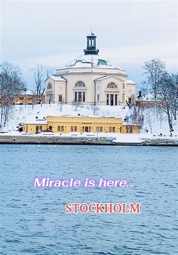 Miracle in Stockholm🇸🇪🏙️🥰🩵❄️💙🌺#stockholm #sweden #winter #snow #love