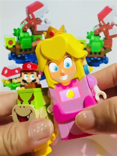 Triple Lego Mario OFF their button and see whats happen #shorts #supermario #funny #toys #asmr c3