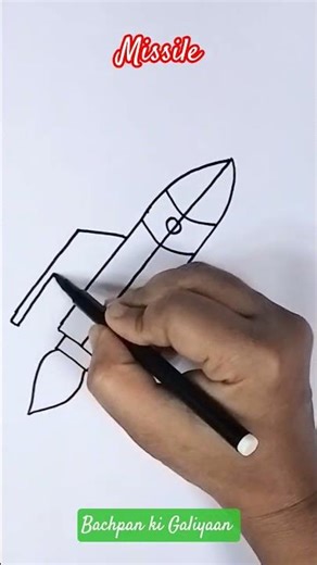 easy missile drawing #art #ytshorts #easydrawing #war #warzone #peace #airforce #draw #trending