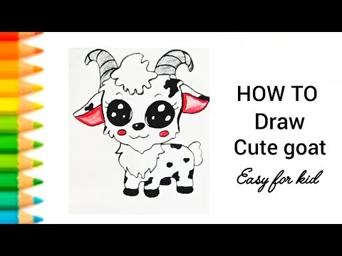 "Sweet Little Baby Goat Drawing | Too Cute to Miss!"