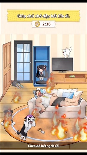 Giải Trò chơi vui Chú chó giúp dập lửa #gameplay #haihuoc #fire