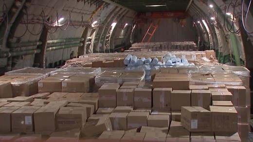 Russia's military flies medical supplies to U.S. to help fight COVID-19