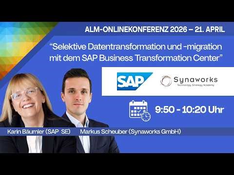 Selektive Datentransformation und -migration mit dem SAP Business Transformation Center
