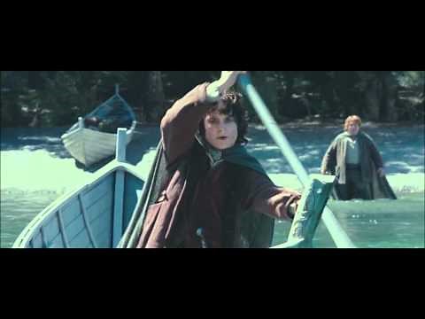 Frodo saves Sam from drowning.