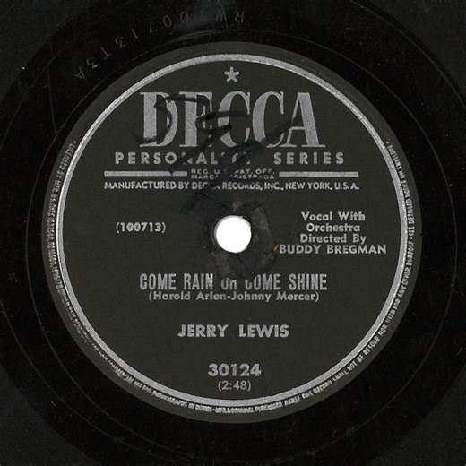 Jerry Lewis - Come Rain Or Come Shine / Rock-A-Bye Your Baby With A Dixie Melody