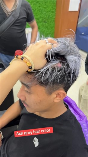 after ash grey hair highlight #if #you #want #please #visit #our #thebest #location #khichapokhari #mahalaxmi #complex 2 #floor #ktm #thebestparlourfan🥰😘 #thebestparlournewroadktmnepal #fypシ゚viral🖤☆♡🦋myvideo🤗foryou✨♥️ | The Best Beauty & Handsome Parlour Khichapokhari