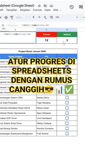 Excel Alat Progres Paling Jujur 😭📊 Nggak Bisa Bohongin Kerjaan Lagi #exceltips #excelpemula