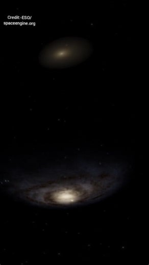 Beginning at Earth, this video takes the viewer zooming through the stars of the Milky Way all the way to our neighbouring galaxy, Andromeda, 2.5 million light years away. Andromeda is a spiral galaxy like our own, but is much bigger. At 220 000 light years in diameter, it's the largest galaxy in the Local Group. #reels #reelsvideo #space #zoom #galaxy #universe | Deepspace