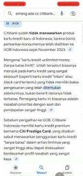 Mamaku gak bohong ya ada kartu kredit Citibank unlimited money khusus pengguna lama kirain cuma amex