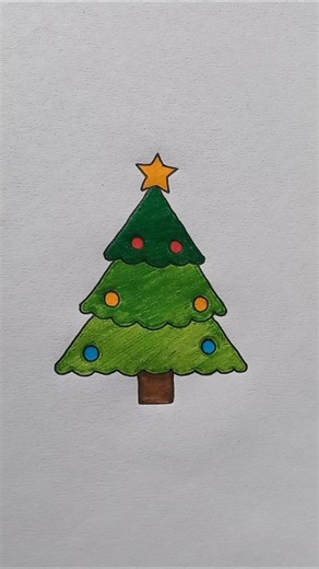 Christmas tree drawing🎄#christmas #tree #shorts