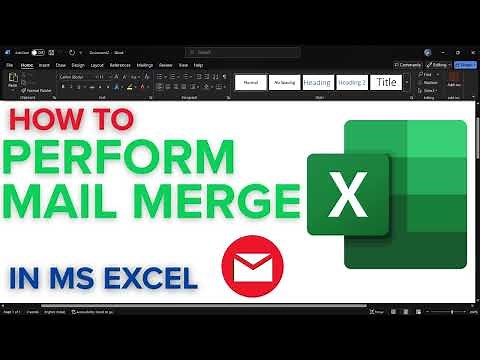 How to Perform Mail Merge in MS Excel Using Word | Create Personalized Letters & Emails Fast