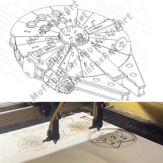 Star Wars, Millennium Falcon, Laser Cut Model, Digital Download, DIY Wood Kit, SVG Files - Etsy Australia