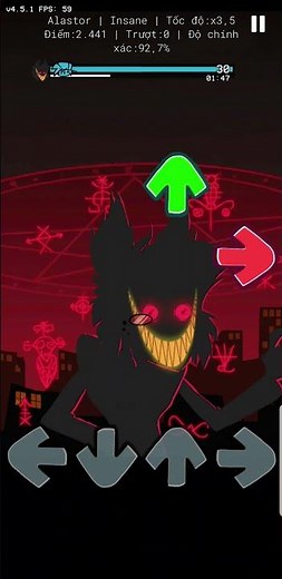 Vs Alastor - Insane - Hazbin Hotel On Android - FNF Mod #sonsmile #fnf #fnfmod #fridaynightfunkin
