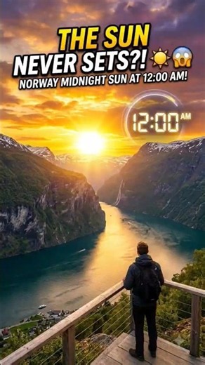 The Sun Never Sets in Norway! 🌅🇳🇴🤯