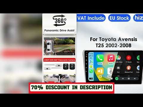 A must-have product #Hizpo 2 Din Car Radio for Toyota Avensis T25 2002- 2008 Audio Multimedia Play