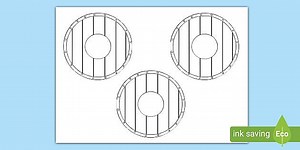 Viking Shields Colouring Cut Outs