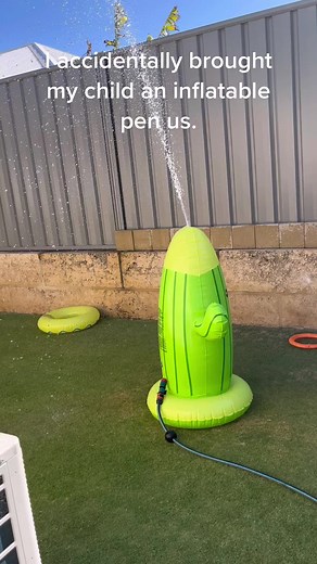 Accidental Inflatable Pen Sprinkler Fail
