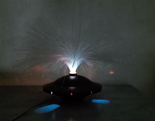 Vintage 80s Fiber Optic UFO Lamp: Space Age Color Wheel Night Light - Etsy