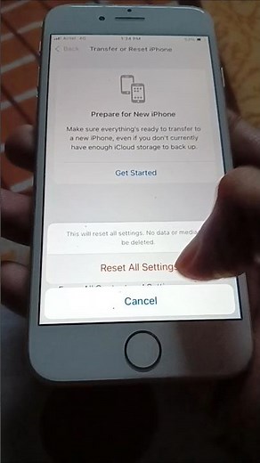 Reset All Settings On iPhone