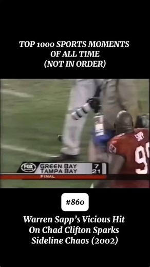 caughtlivesports on Instagram: "In 2002, Warren Sapp delivered one of the most infamous cheap shots in NFL history against Packers lineman Chad Clifton. The blindside hit left Clifton hospitalized for nearly a week with a serious pelvic injury, sparking outrage across the league. Moments later, Packers coach Mike Sherman confronted Sapp on the field, leading to a heated exchange that nearly turned into a full-on fight. The ugly scene overshadowed the game and remains one of the most controversia