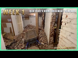 Digging out and Renewing the basement of a 1900s home - Time-lapse