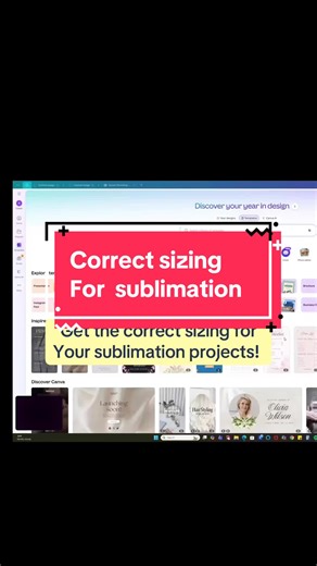 Correct Sizing for Sublimation Projects in Canva