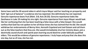 "Joyce Meyer False Teacher Exposed!" Polite Leader, youtu.be/yagLOZLaAaA | Reformed Christian Voice Radical