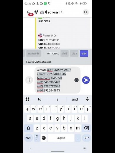 EMOTE BOT AVAILABLE ON DISCORD JOIN FAST ✅ #foryou #presetalightmotionopbr #freefire #freefireob50