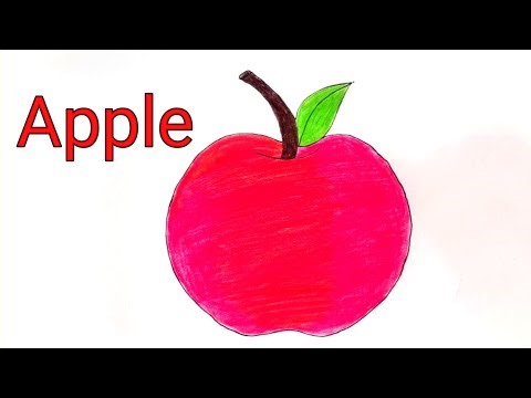 Easy Apple Drawing for Kids 🍎 | Step-by-Step Tutorial for Beginners
