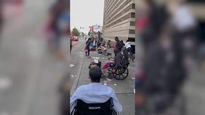 Chaotic mob of homeless addicts brawl in San Francisco