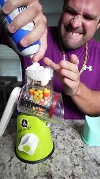 Making chocolate ice cream with a grinder #diy #icecream