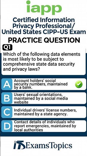 Certified Information Privacy Professional/United States (CIPP/US) Exam Questions