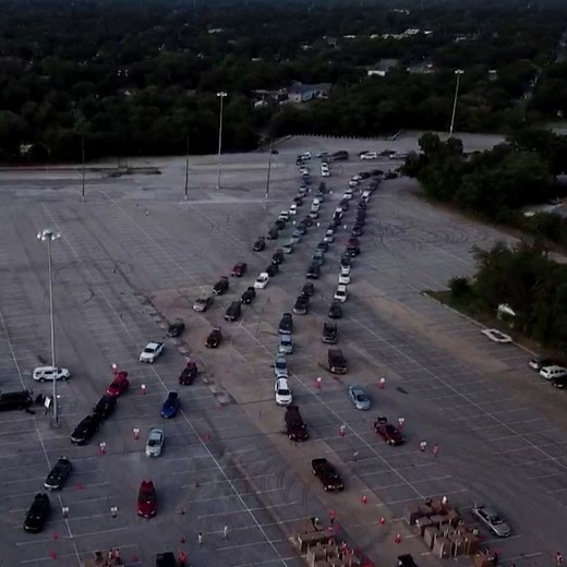 260K views · 543 reactions | Thousands of people lined up before sunrise at a food bank in Dallas, Texas, on Tuesday. | cheddar news | Facebook