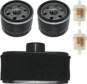 11013-0752 Air Filter + 49065-7007 49065-0721 Oil Filter Fit for Kawasaki FR651V FR730V FS481V FS541V FS600V FS651V FS691V FS730V 4 Stroke Engine with 11013-7046 Pre Cleaner